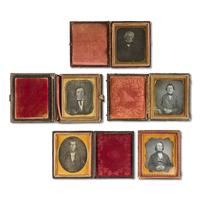 [Early Photography] Group of 32 Sixth Plate Daguerreotypes of Men