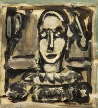 Attributed to Georges Rouault, (French, 1871-1958), Clown