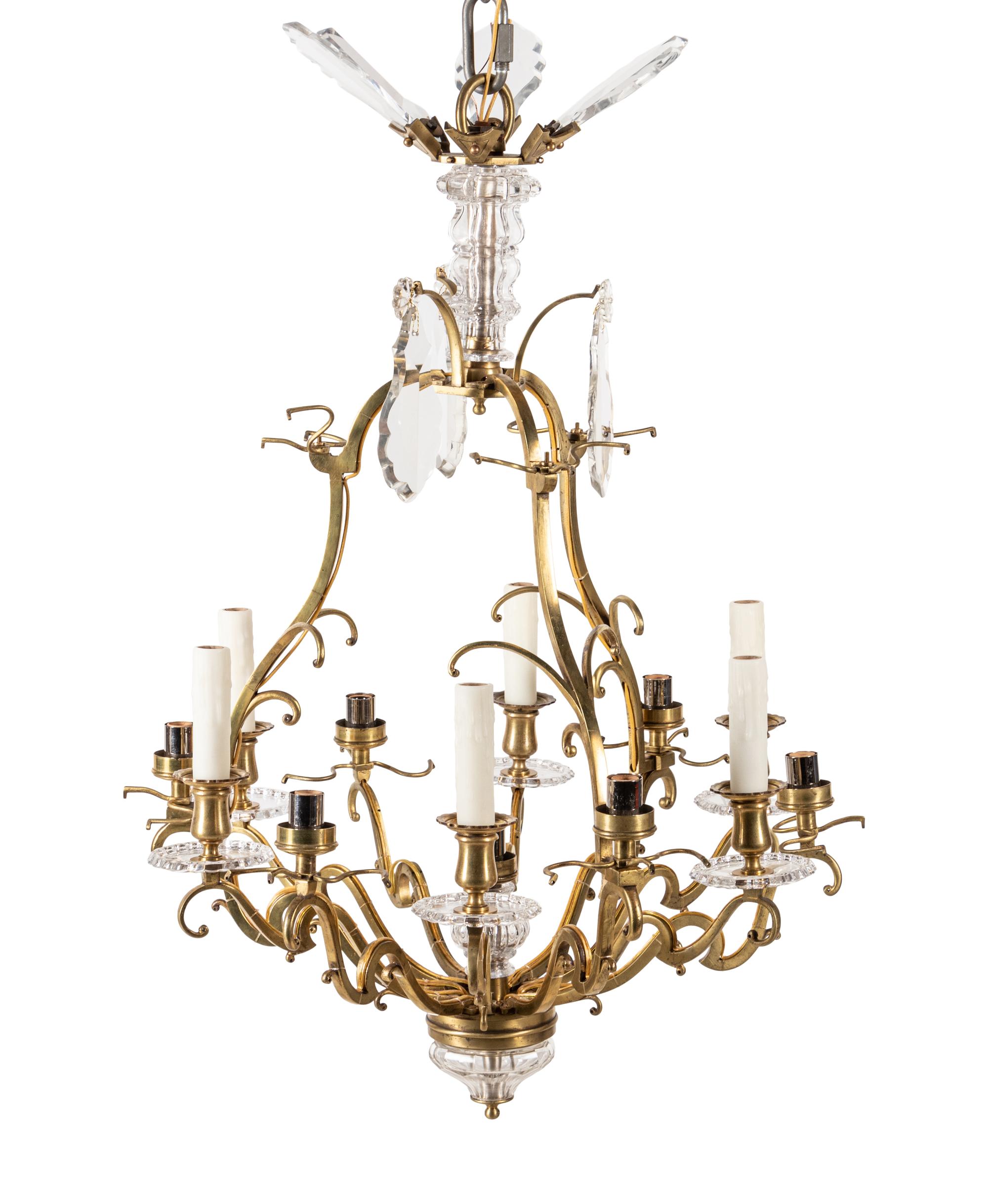 A French Gilt Bronze Thirteen-Light Chandelier