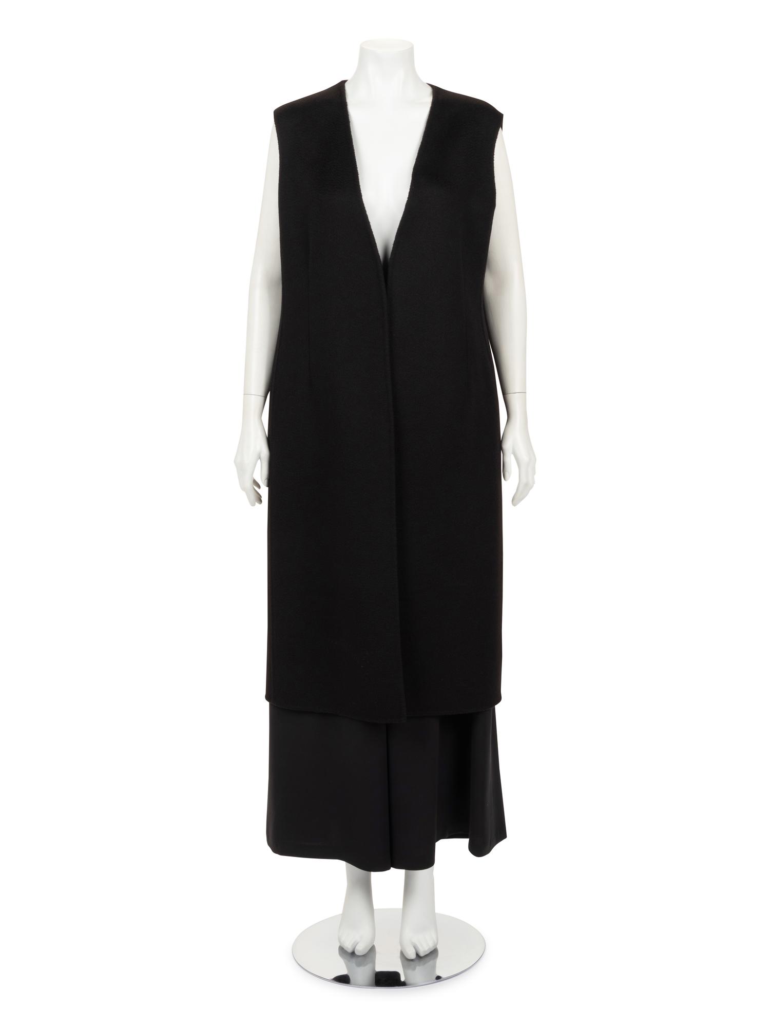 Christian Dior Sleeveless Cashmere Duster and Silk Culottes