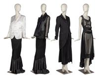 Two Comme des Garçons Jackets, Dress, and Skirt with Yohji Yamamoto Jacket and Skirt, 1980-90s
