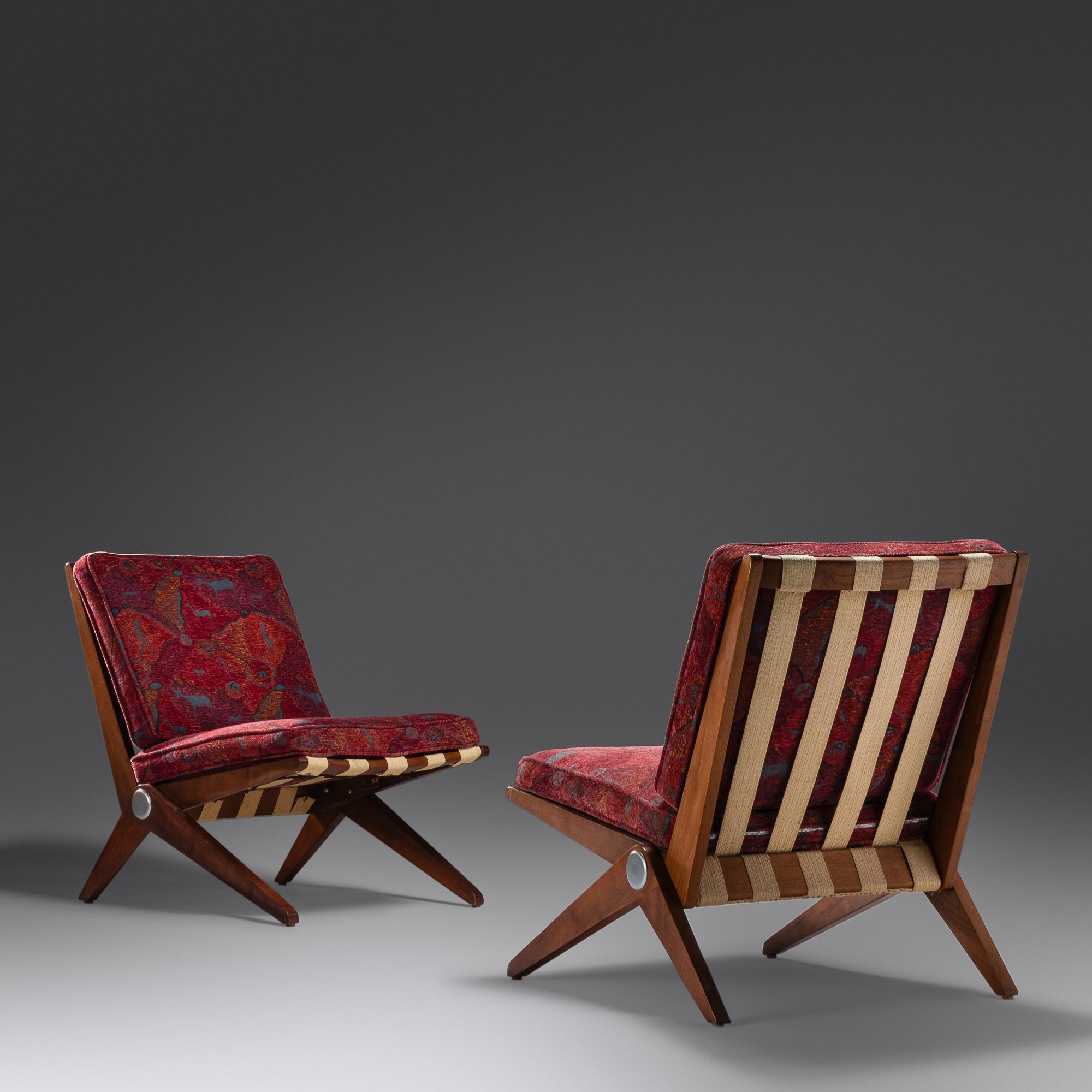 Pair of 'Scissor' Lounge Chairs Knoll, USA