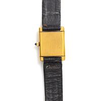CARTIER, YELLOW GOLD-PLATED 'TANK' WATCH