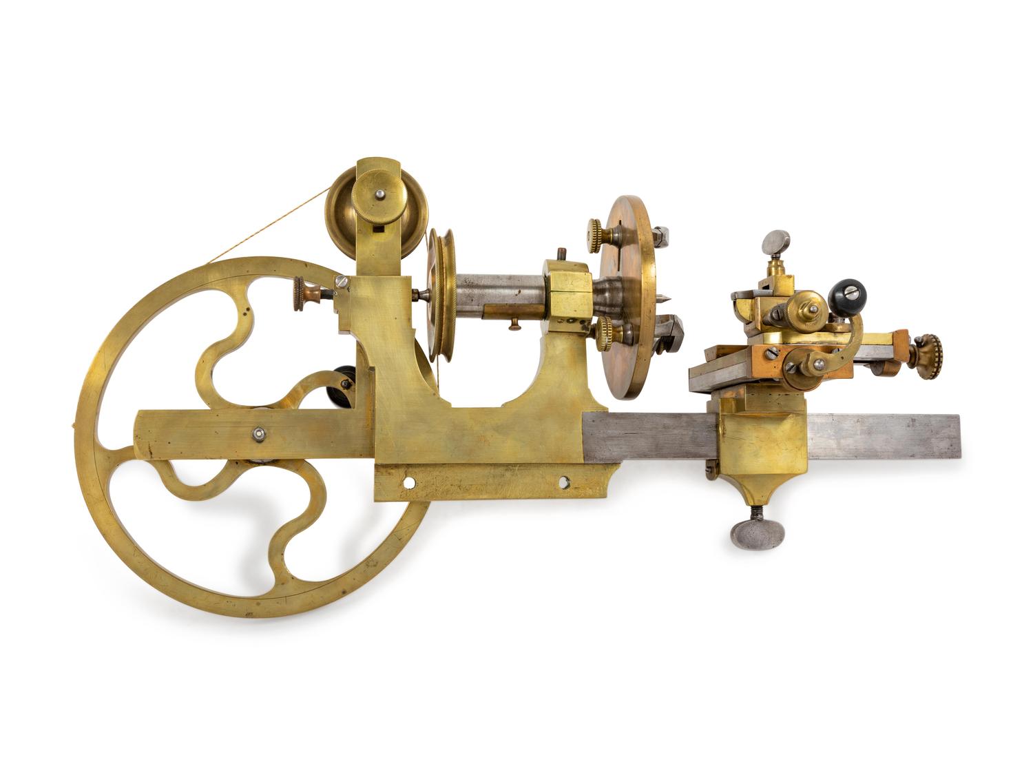 A Brass and Steel Watch Maker's Mandrel