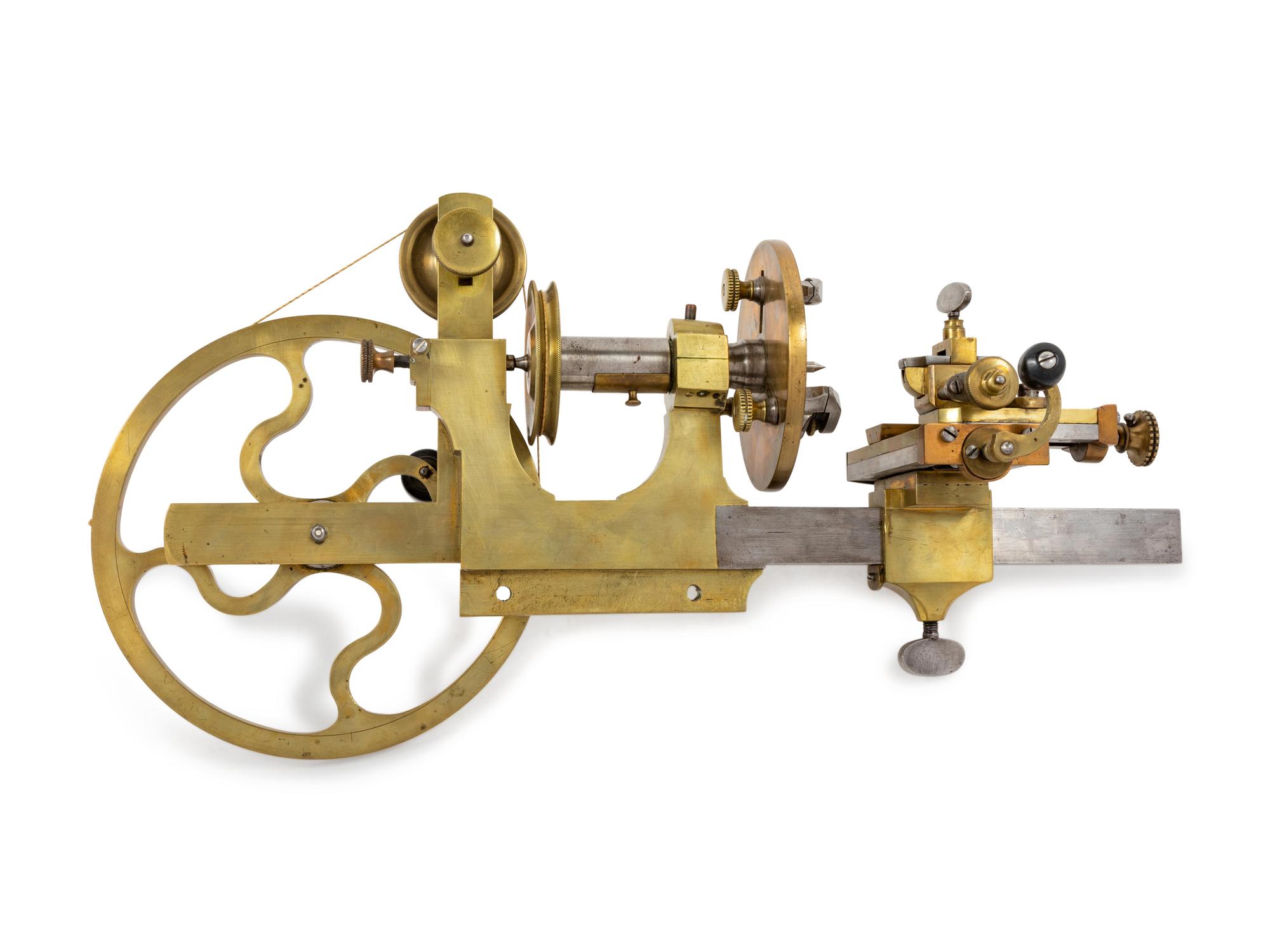 A Brass and Steel Watch Maker's Mandrel