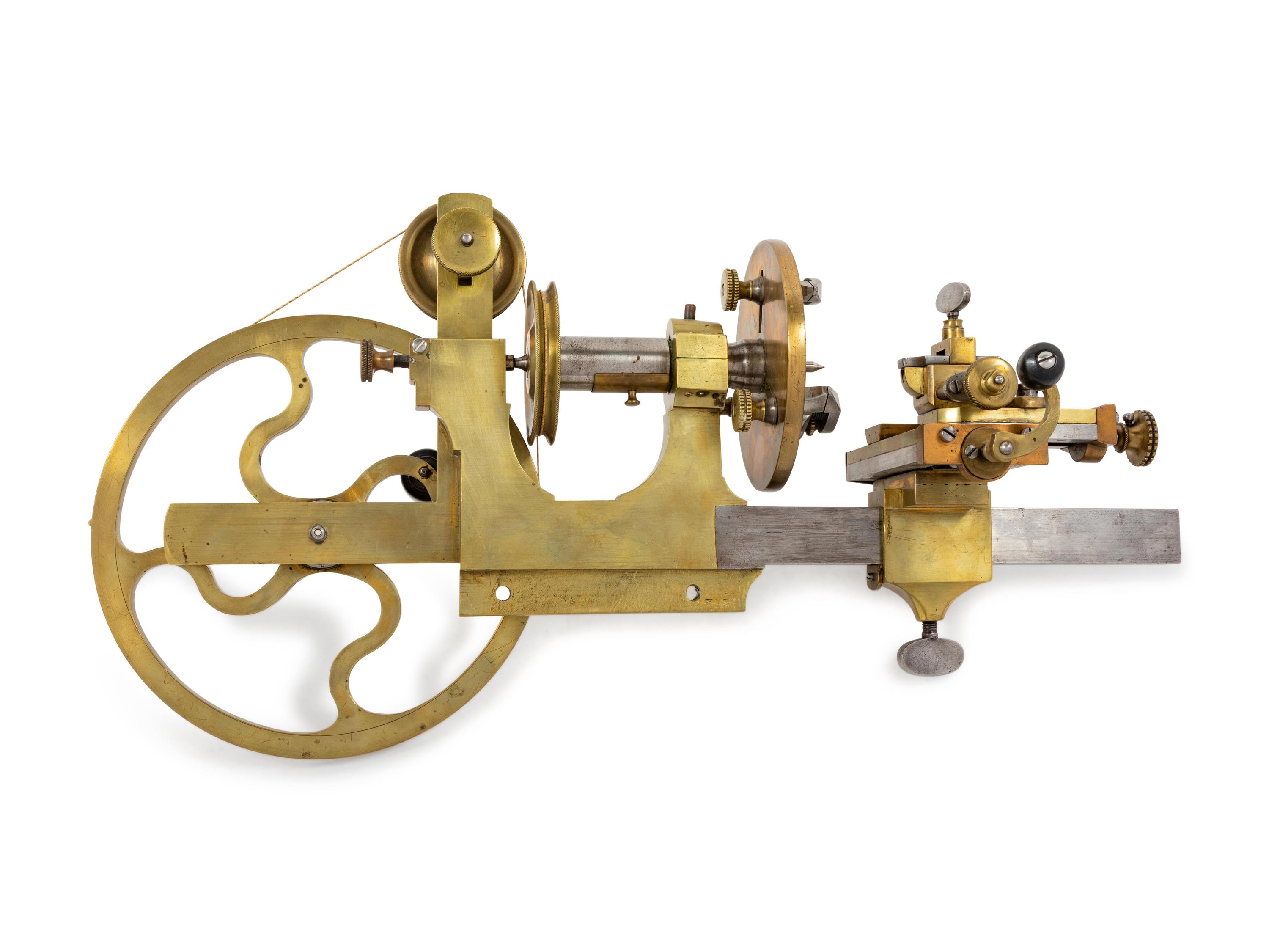 A Brass and Steel Watch Maker's Mandrel