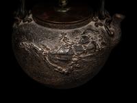 Two Japanese Cast Iron Teapots, Tetsubin