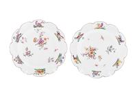A Pair of Chelsea Porcelain Plates — C. 1765