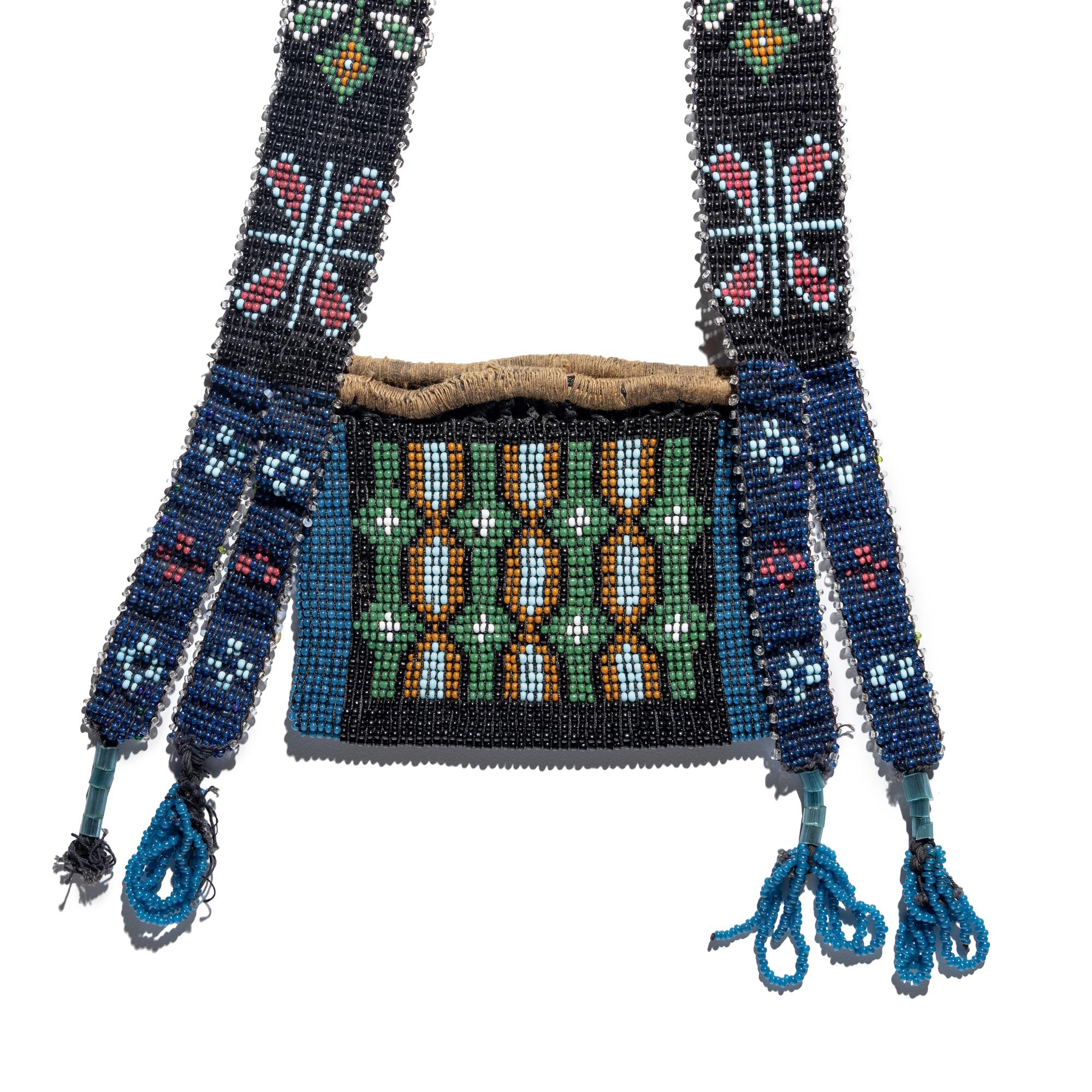 Kickapoo and Meskwaki Loom Beaded Charm Bags