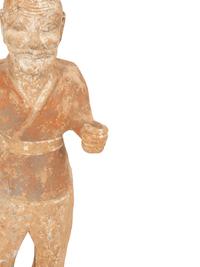 A Han Pottery Warrior Figure