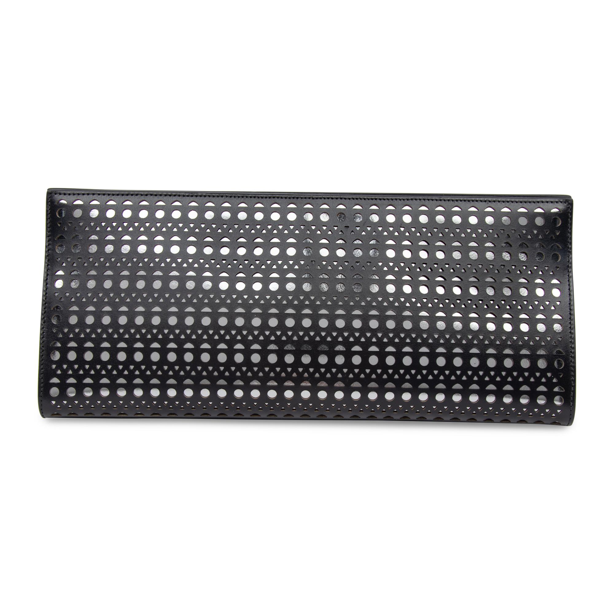 Alaïa, Laser-Cut Leather Clutch