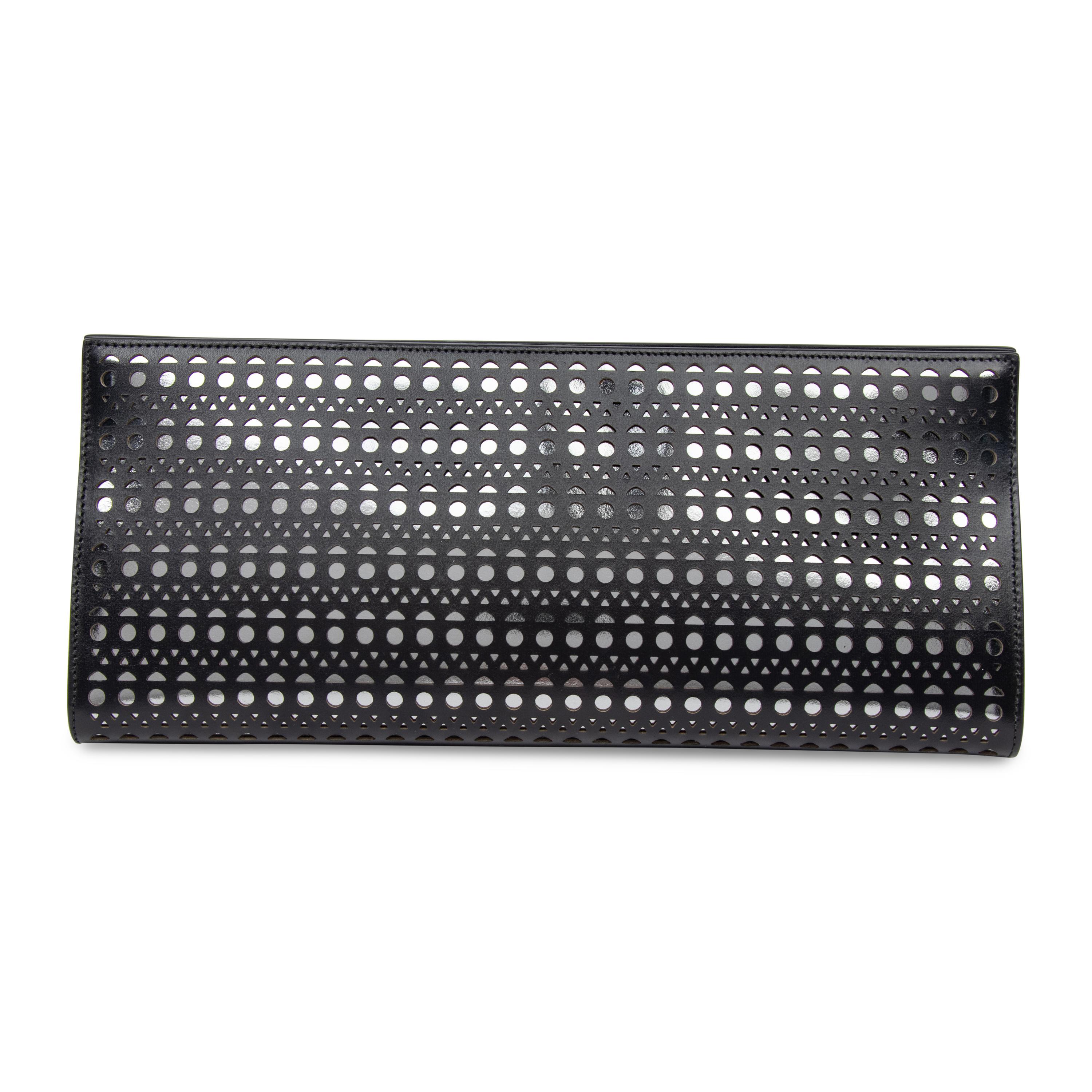 Alaïa, Laser-Cut Leather Clutch