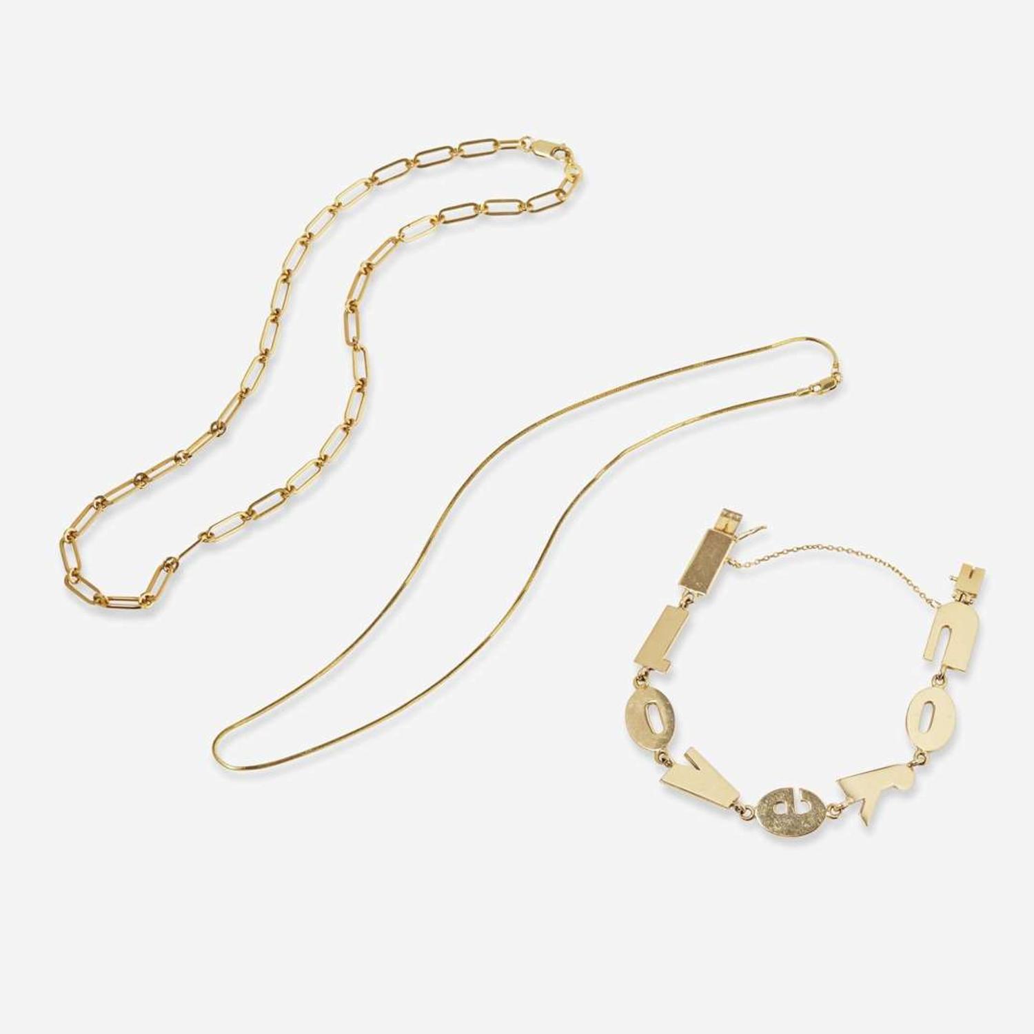 A Collection of Modern 14K Yellow Gold Jewelry
