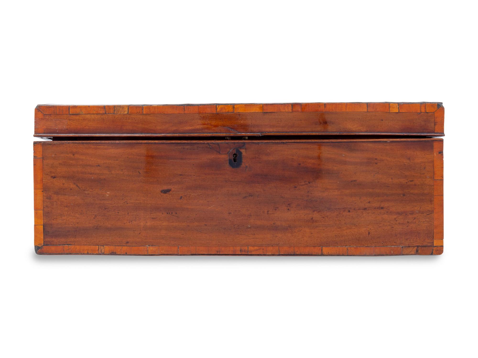 A George III Inlaid Mahogany Lap Desk
