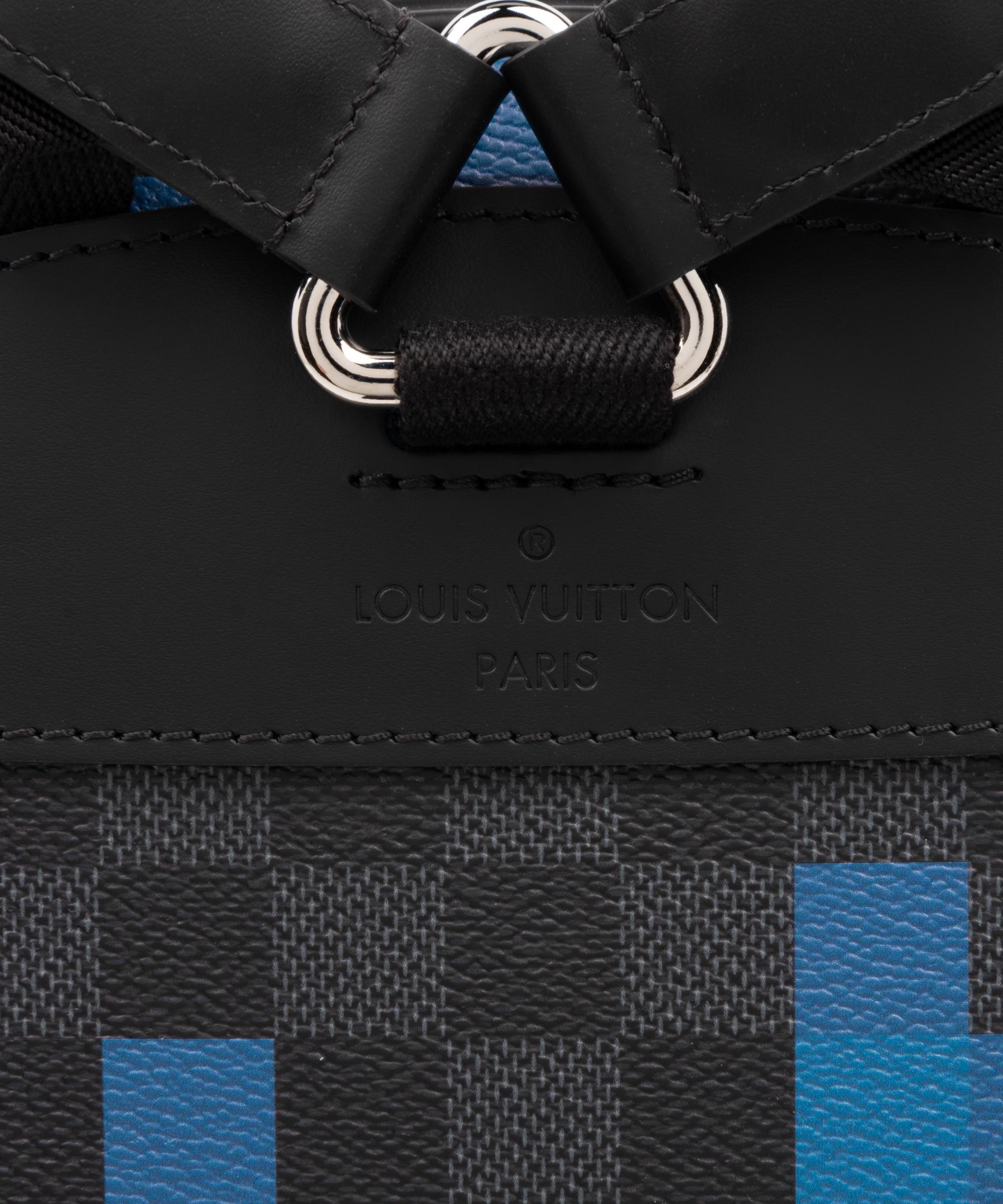 Louis Vuitton Josh Backpack in Damier Graphite Coated Canvas, Pixel Blue, 2018