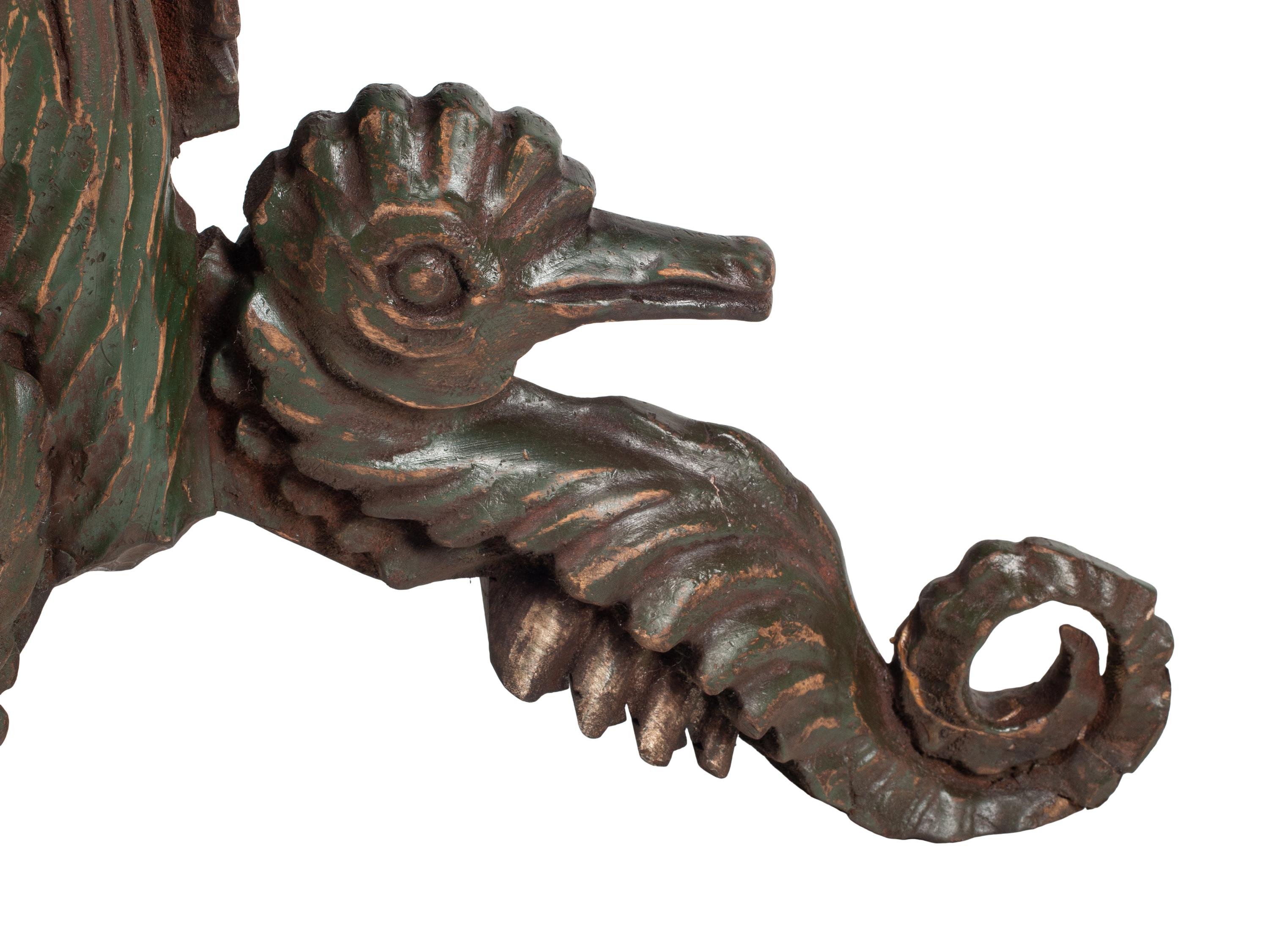 A Pair of Venetian Grotto Style Paint Decorated Stands