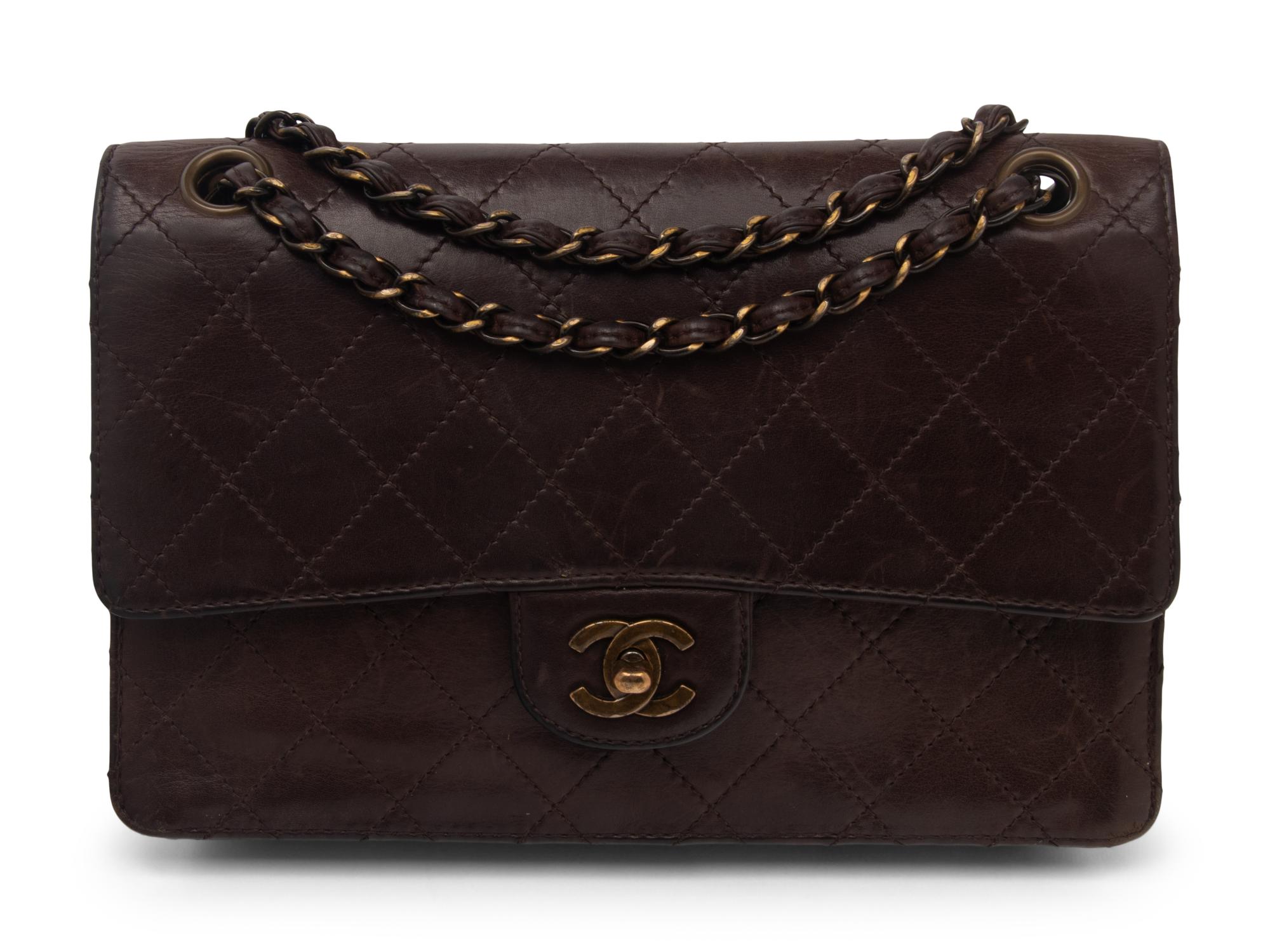 Chanel Brown Lambskin Flap Bag