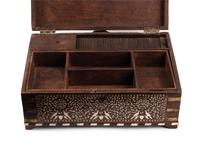 A Large Anglo-Colonial Bone-Inlaid Table Casket