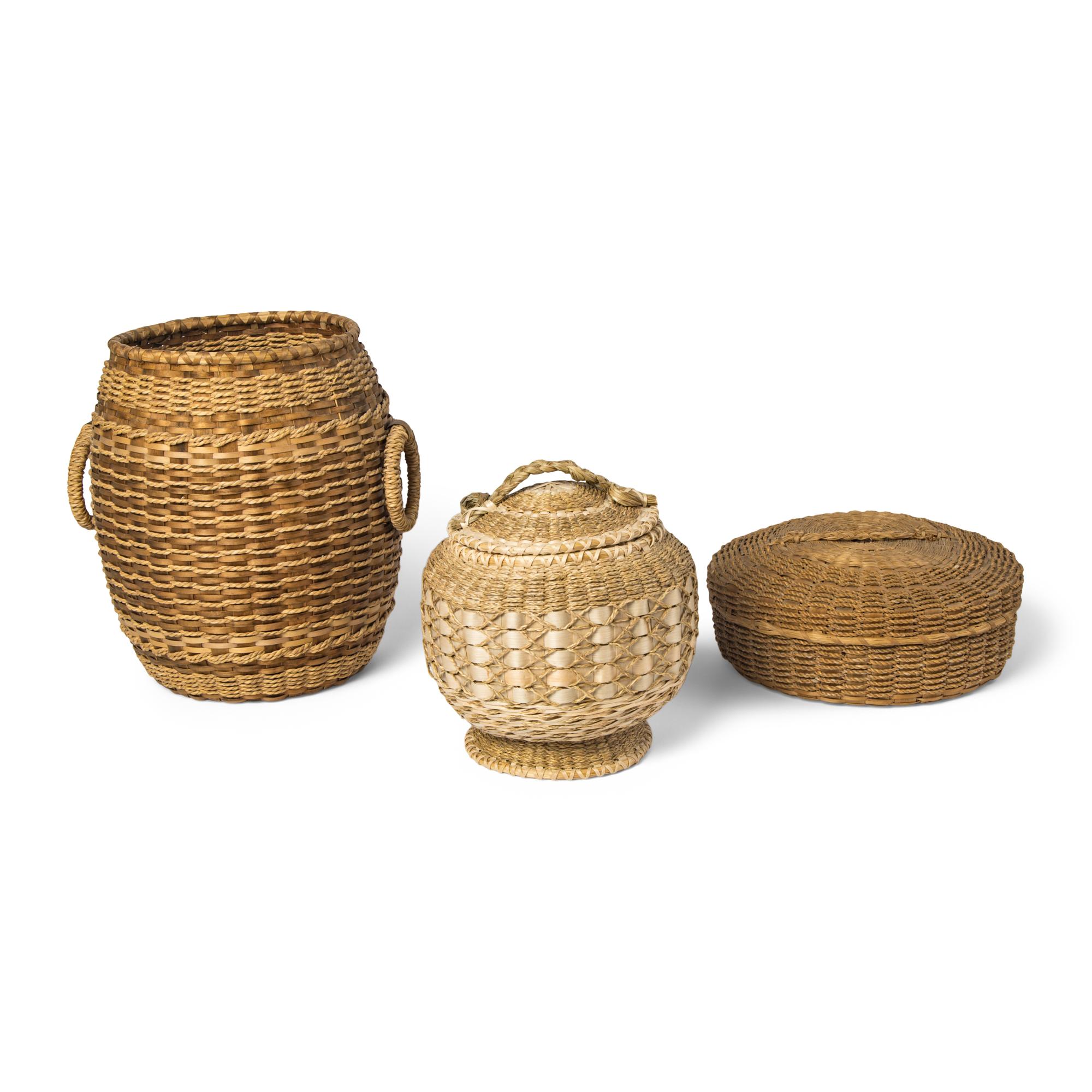 Northeastern Ash and Sweetgrass Baskets