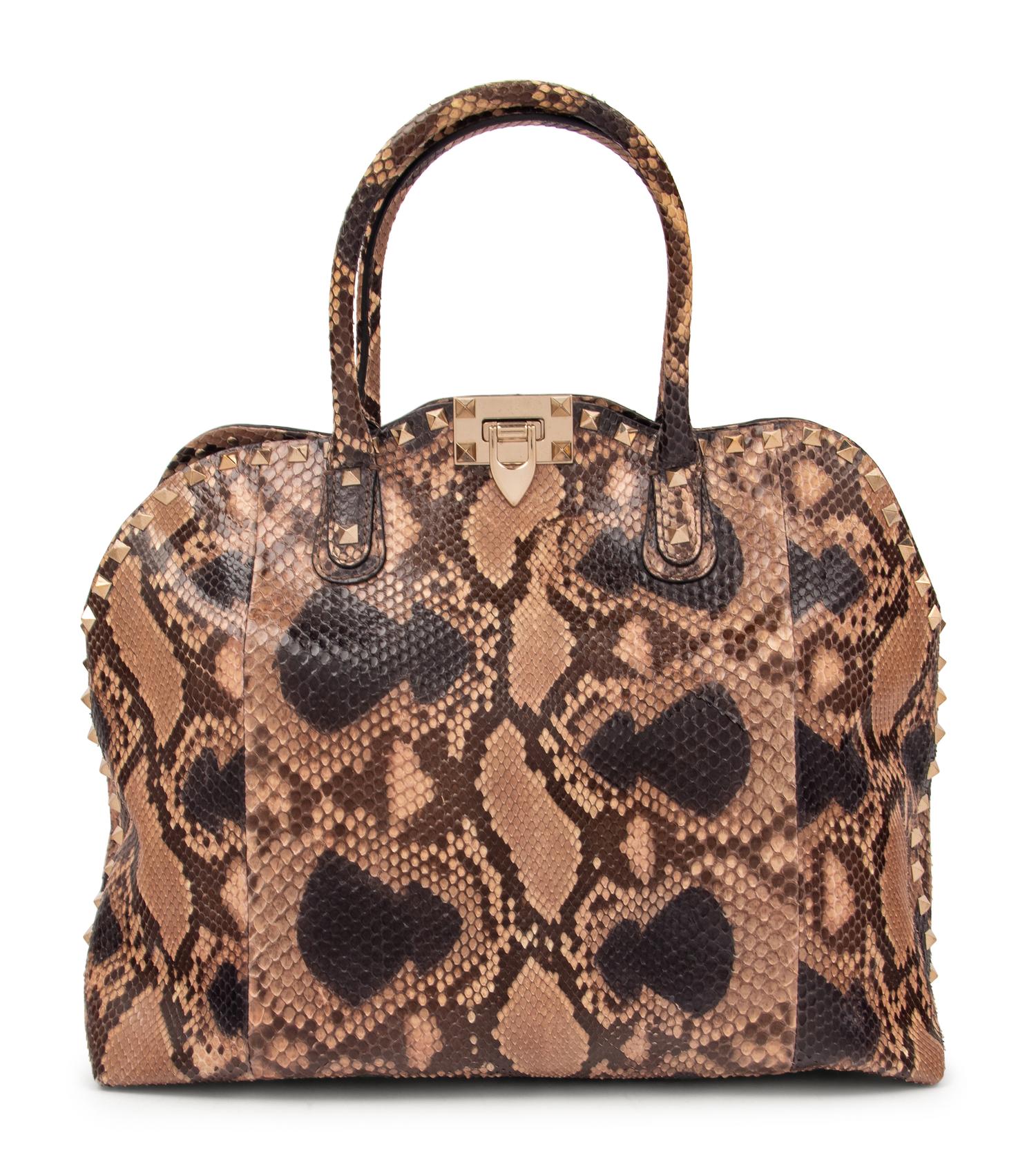 Valentino Brown Snakeskin Bag, 2000s