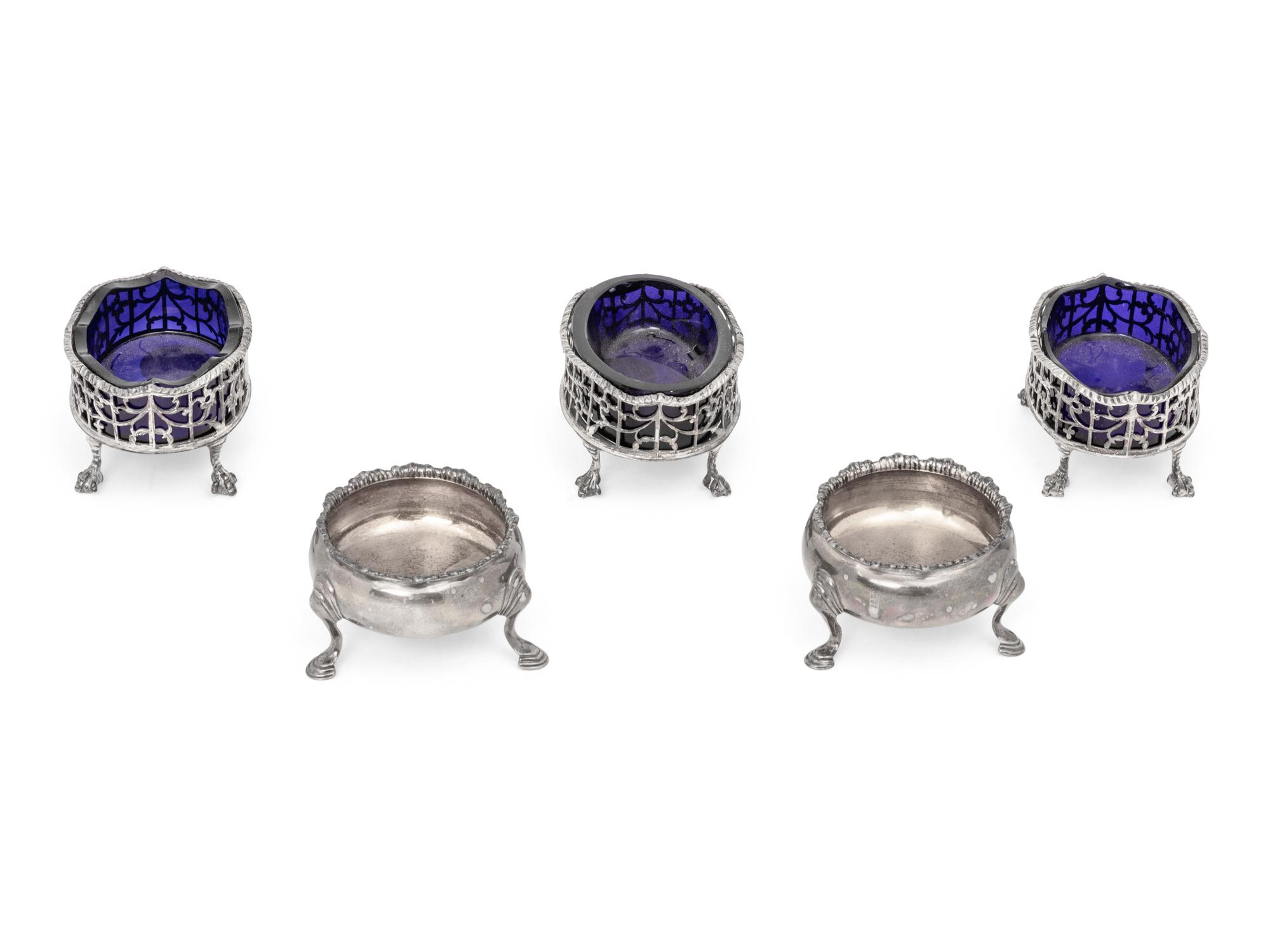 Five George III Silver Salt Cellars
