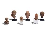 Nine Greco-Roman Terracotta Heads