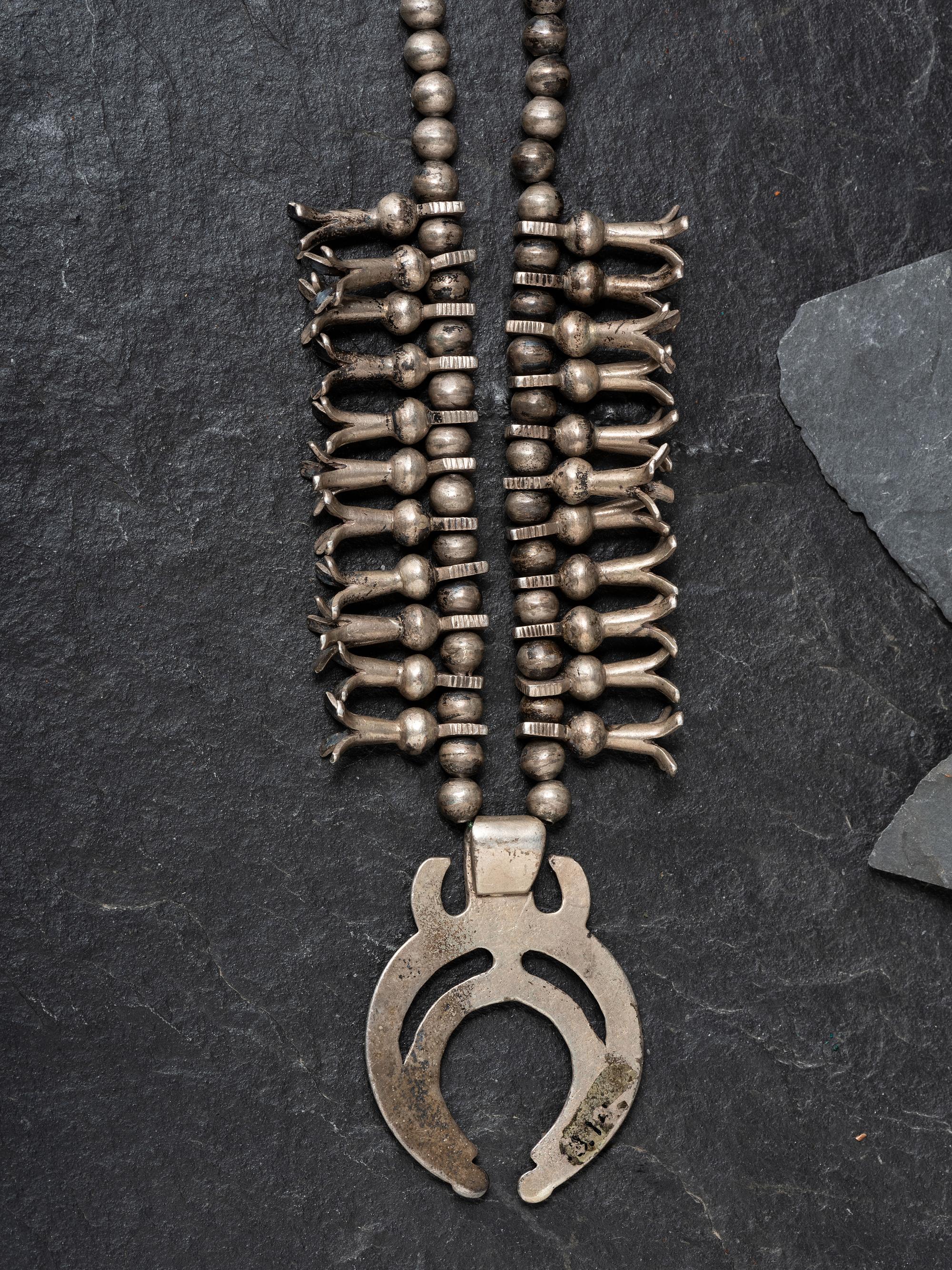 Navajo Child's Squash Blossom Necklace, Collected by Hoffman Birney (1891-1958)