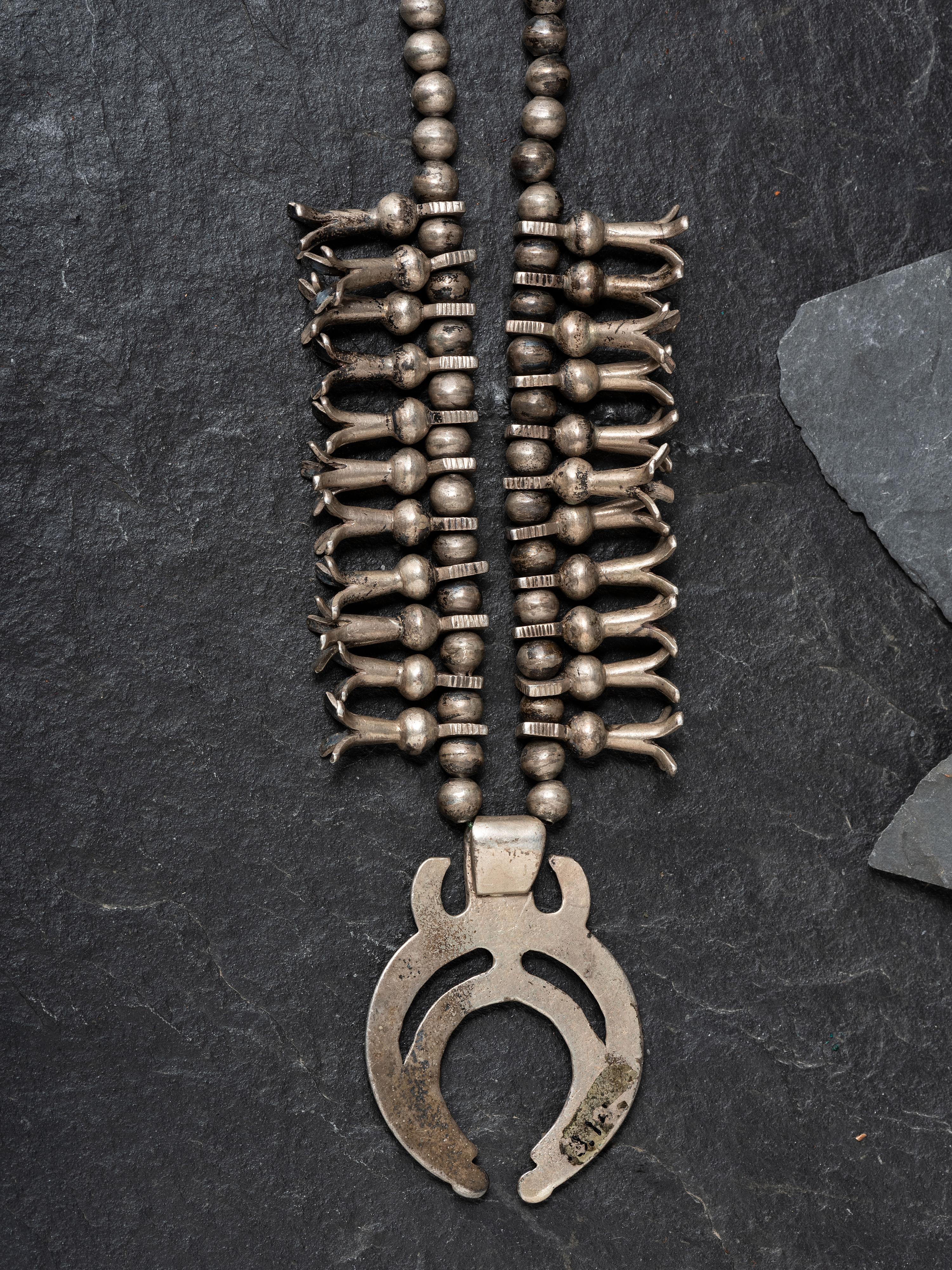 Navajo Child's Squash Blossom Necklace, Collected by Hoffman Birney (1891-1958)