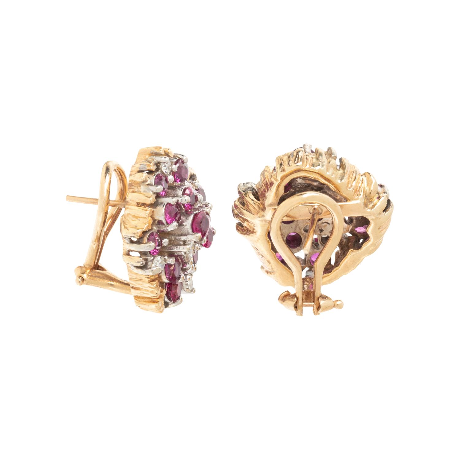RUBY AND DIAMOND EARRINGS