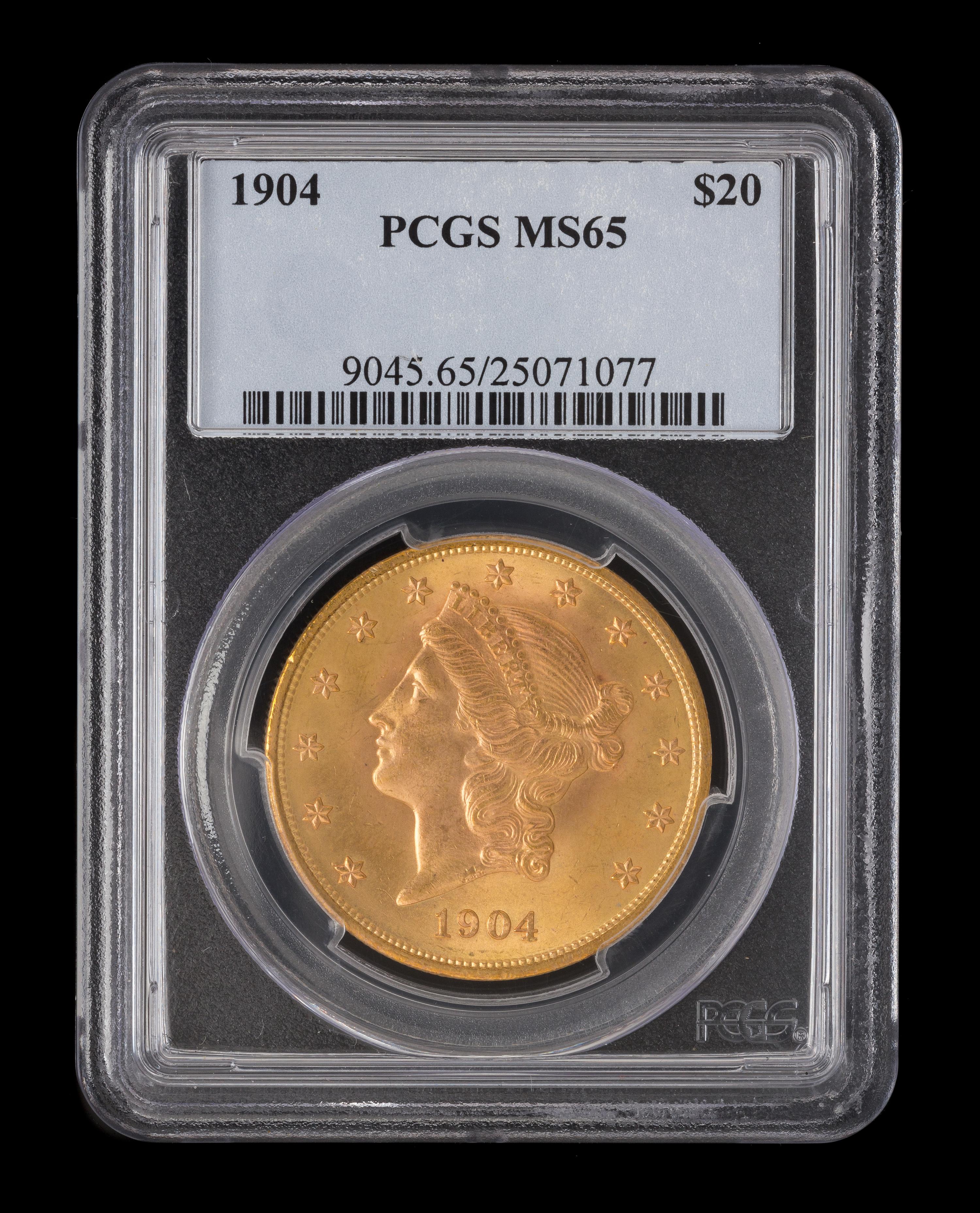 A United States 1904 Liberty Head $20 Gold Coin