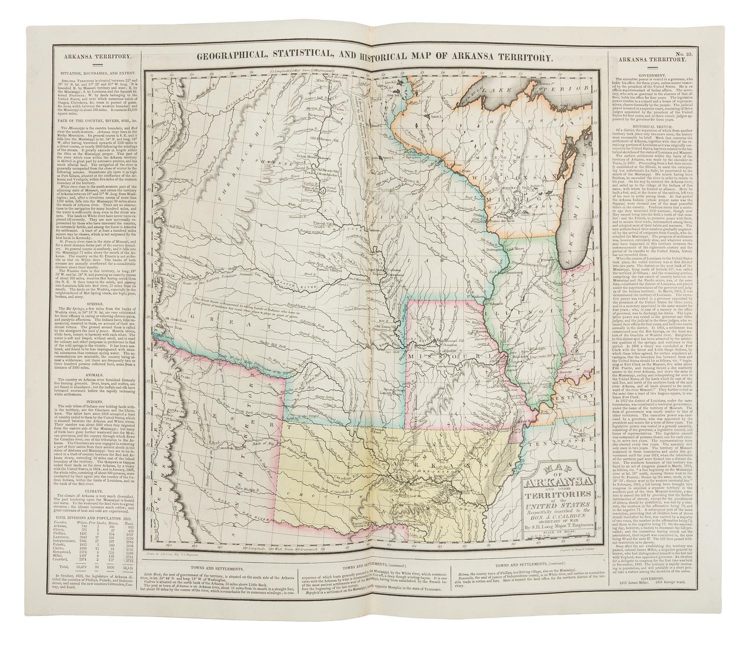 [ATLASES] CAREY, Henry Charles and Isaac LEA. A Complete Historical, Chronological, and Geographical American Atlas. Philadelphia, 1827