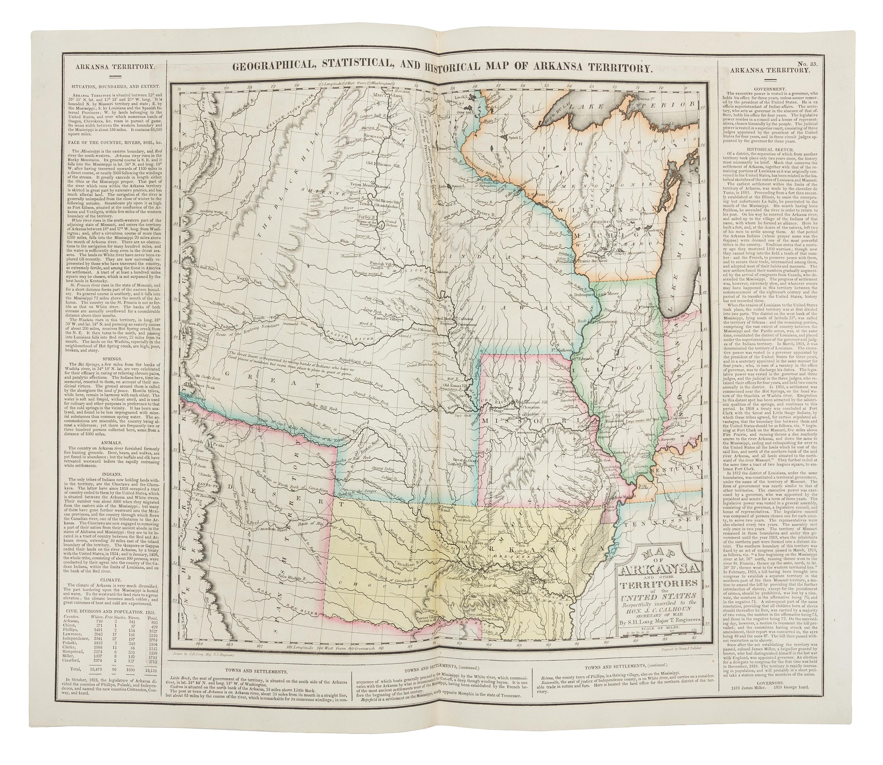 [ATLASES] CAREY, Henry Charles and Isaac LEA. A Complete Historical, Chronological, and Geographical American Atlas. Philadelphia, 1827