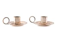 Pair of Sterling Silver Chambersticks