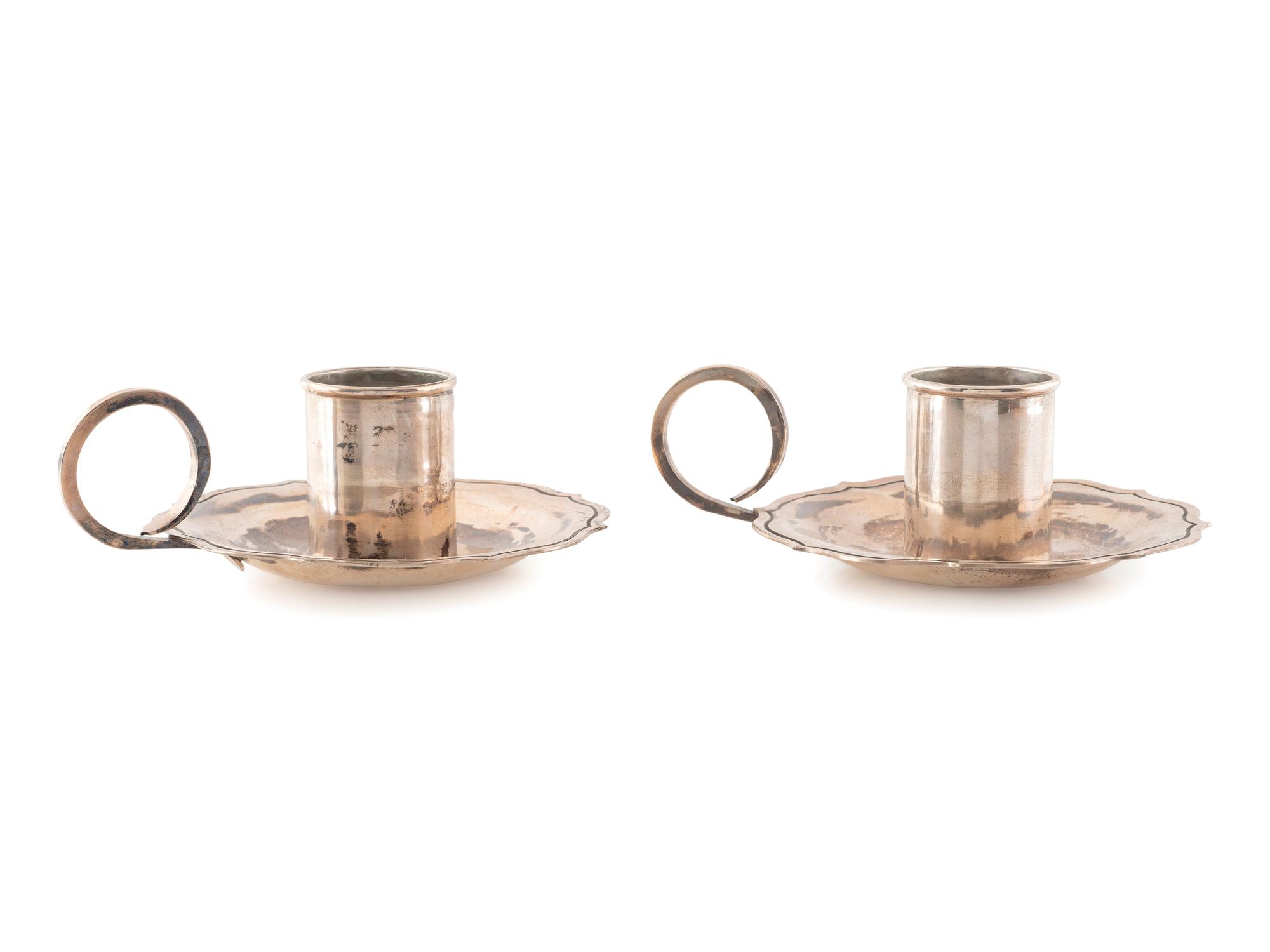 Pair of Sterling Silver Chambersticks