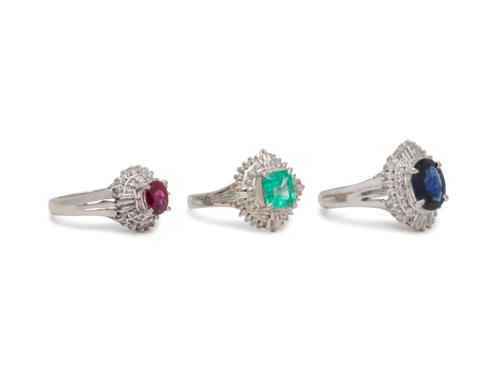COLLECTION OF DIAMOND AND GEMSTONE RINGS