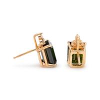 GREEN TOURMALINE AND DIAMOND SET