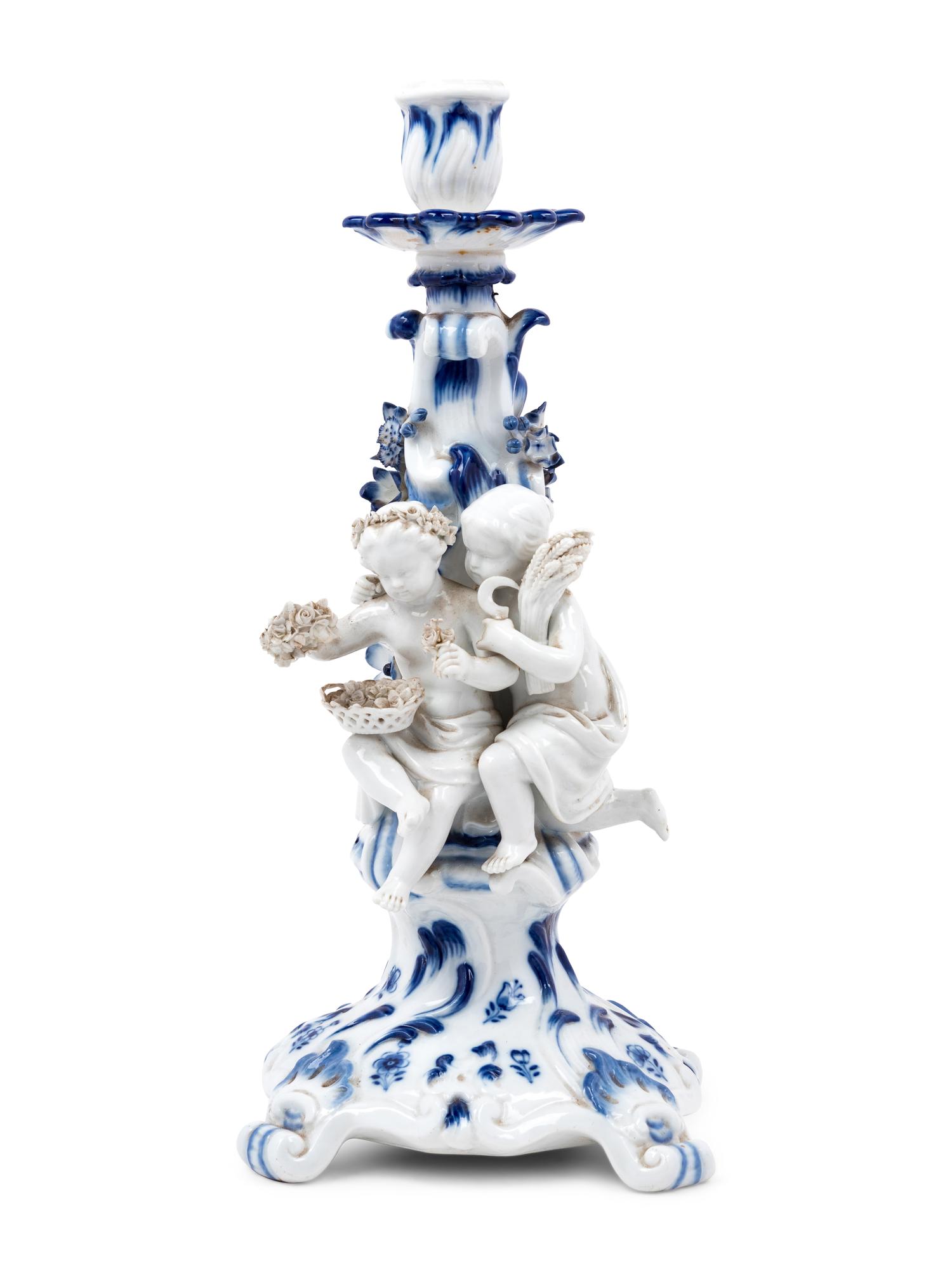 A Meissen Porcelain Candelabrum Base