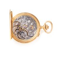 18K YELLOW GOLD SPLIT SECOND CHRONOGRAPH OPEN FACE POCKET WATCH