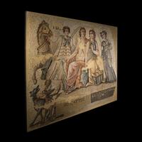 A Roman Mosaic Panel with Hippolytus and Phaedra