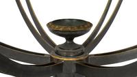 A Regency Style Parcel Gilt Tole Painted Pedestal Table