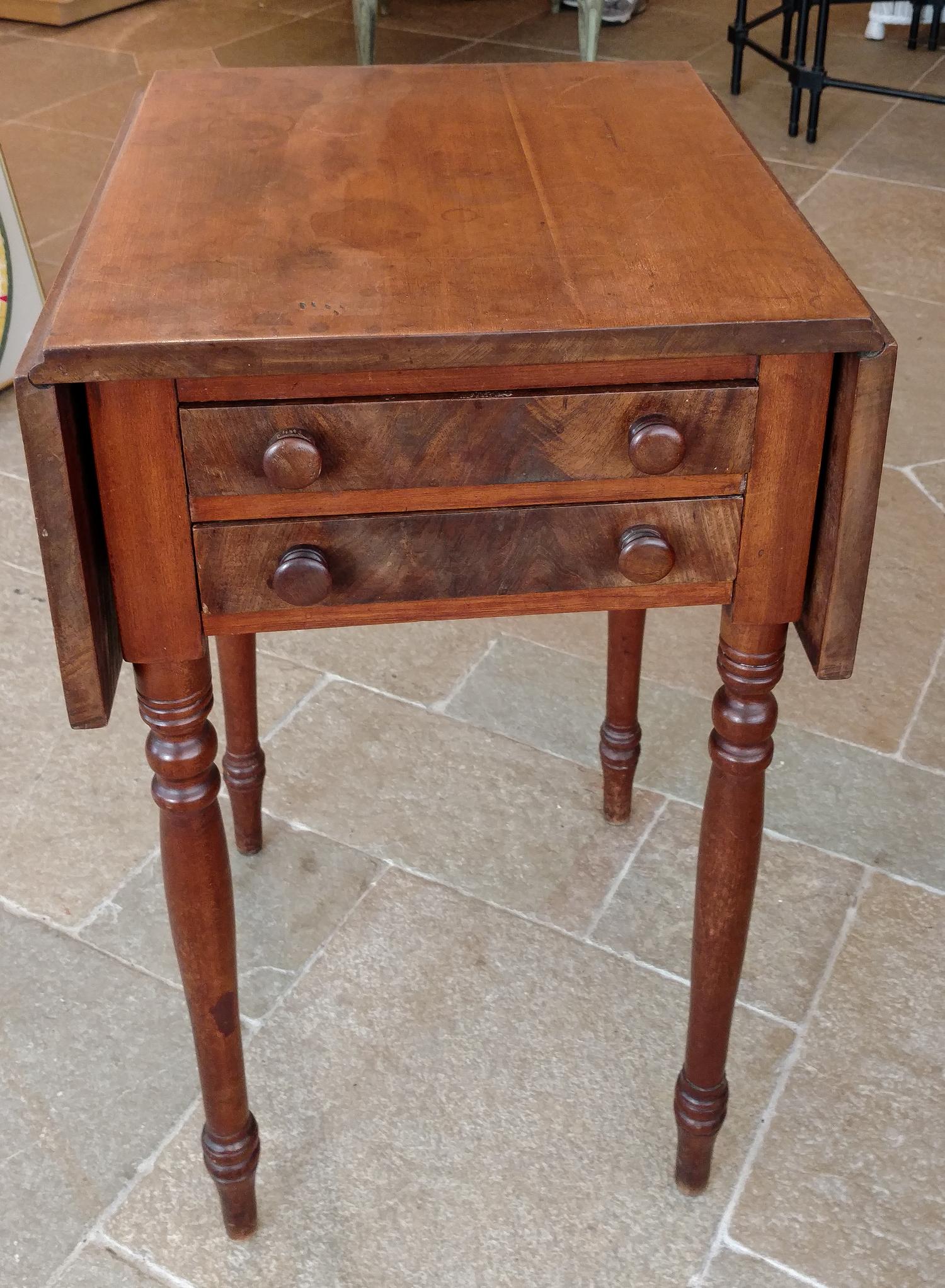 An American Empire Drop Leaf Side Table