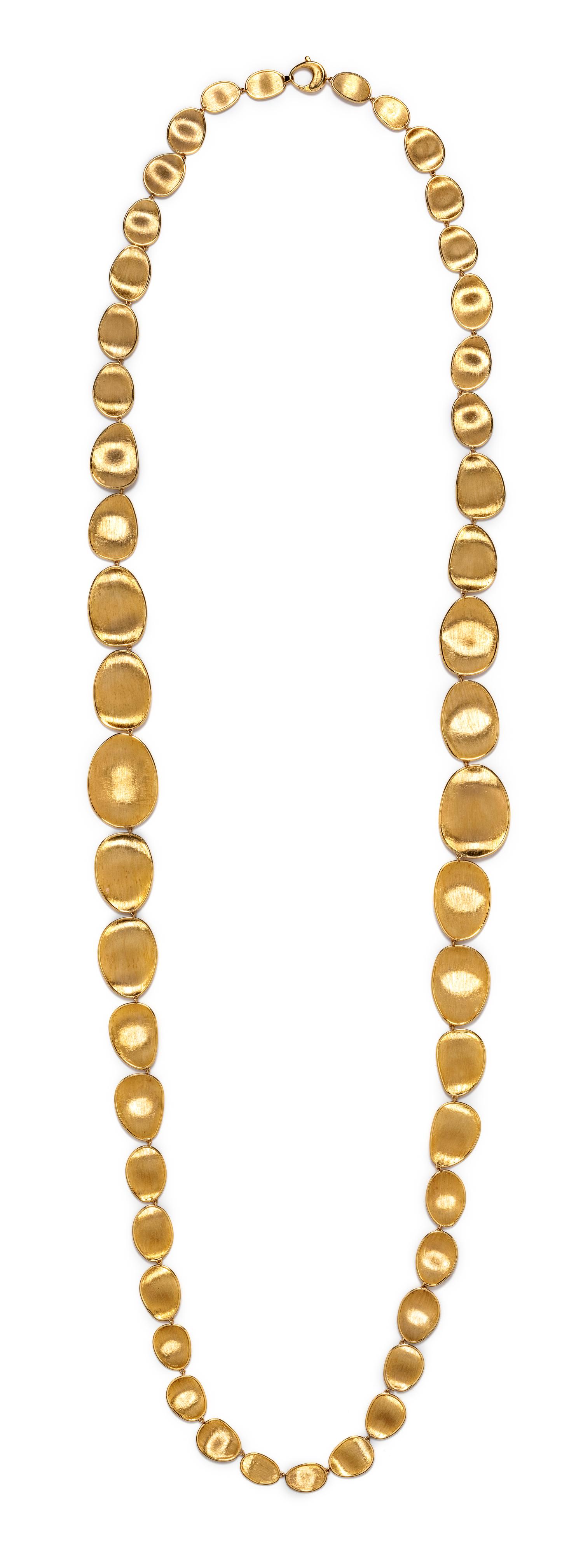 An 18 Karat Yellow Gold Medium Double Wave 'Lunaria' Necklace, Marco Bicego, 31.90 dwts.