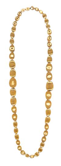 An 18 Karat Yellow Gold Medium Double Wave 'Lunaria' Necklace, Marco Bicego, 31.90 dwts.