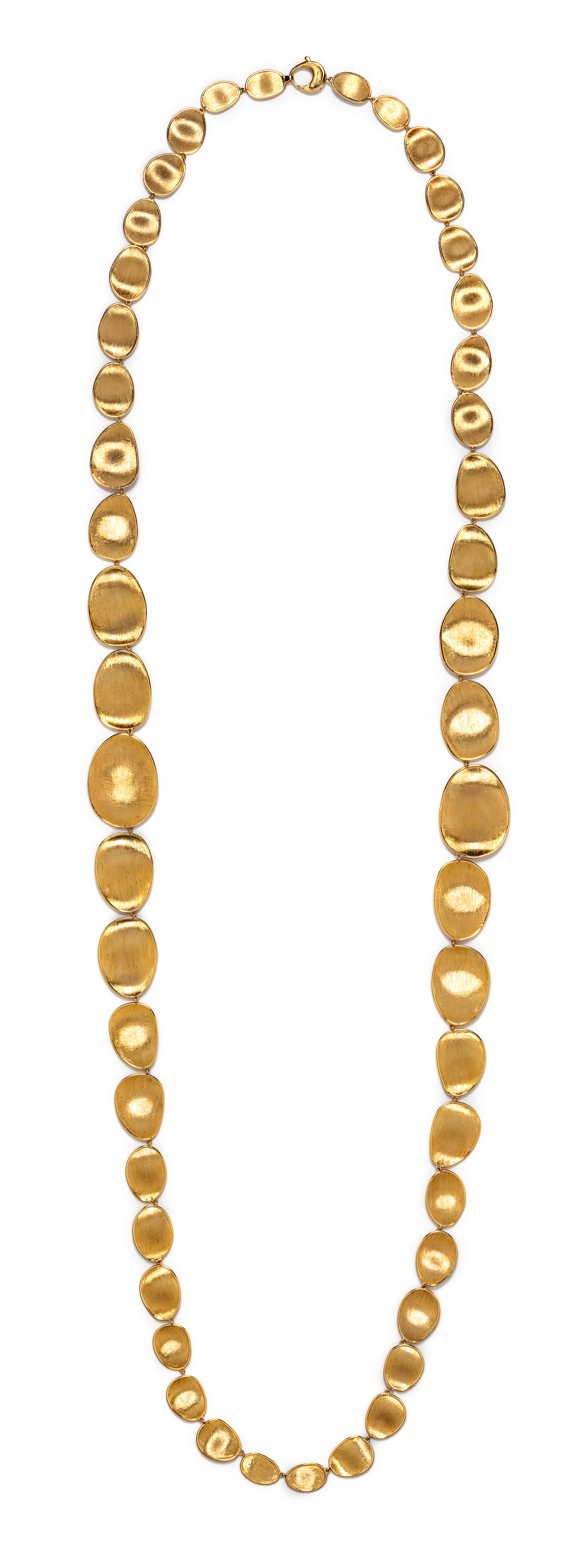 An 18 Karat Yellow Gold Medium Double Wave 'Lunaria' Necklace, Marco Bicego, 31.90 dwts.