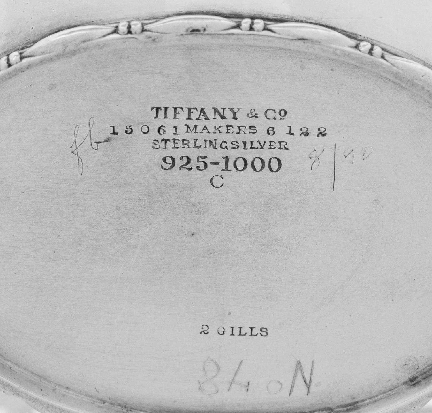A Tiffany and Co. Silver Three-Piece Bachelor's Tea Service