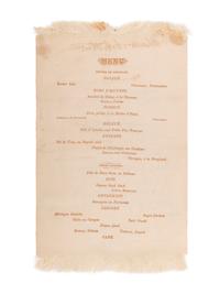 [US SUPREME COURT]. Blatchford family archive including documents, ledgers, photographs, and a silk menu signed by President Chester A. ARTHUR (1829-1886) and Supreme Court Justice Samuel Blatchford (1820-1893).