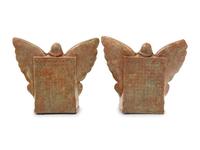 A Pair of Bronzed Composition Bookends