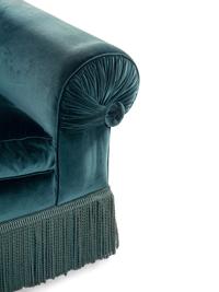 A Green Velvet Upholstered Sofa