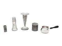A Collection of Three Silver Table Articles