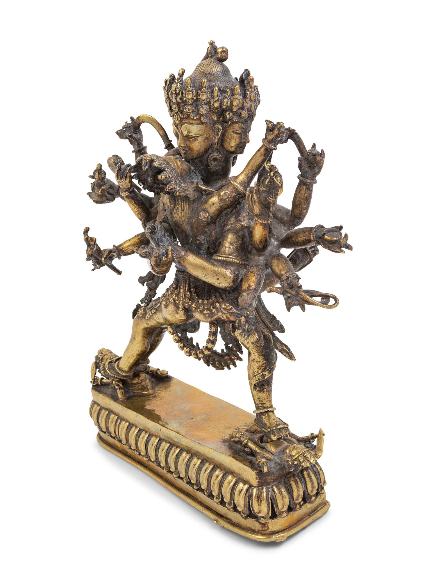 [APPROVED FOR DONATION] A Sino-Tibetan Gilt Bronze of Bodhisattva and Consort